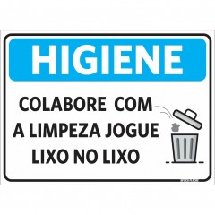 Placa Sinalização Higiene - Não Jogue Lixo Na Privada