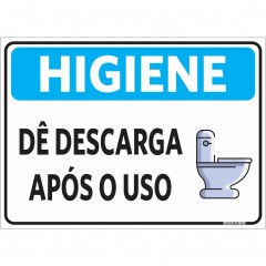 Placa Sinalização Higiene - Não Jogue Lixo Na Privada