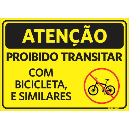 Placa de Bike Mercosul Escrita A Manobra Proibida - LBS BIKES