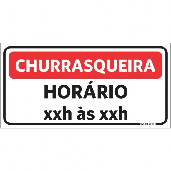 Placa de Sinalização Aviso Não Jogue Água Dentro da Churrasqueira