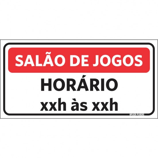 Placas Salão de Jogos