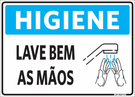 PLACA HIGIENE COLABORE COM A LIMPEZA JOGUE O LIXO NO LIXO