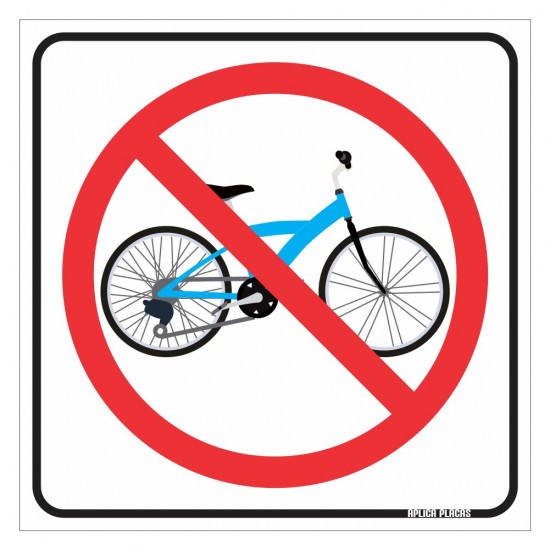 Placa de Bike Mercosul Escrita A Manobra Proibida - LBS BIKES